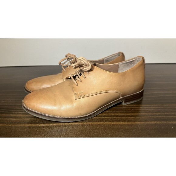 VIONIC Weslyn Tan Oxford Lace Up Leather Preppy Shoes Women's 6 - Picture 1 of 10